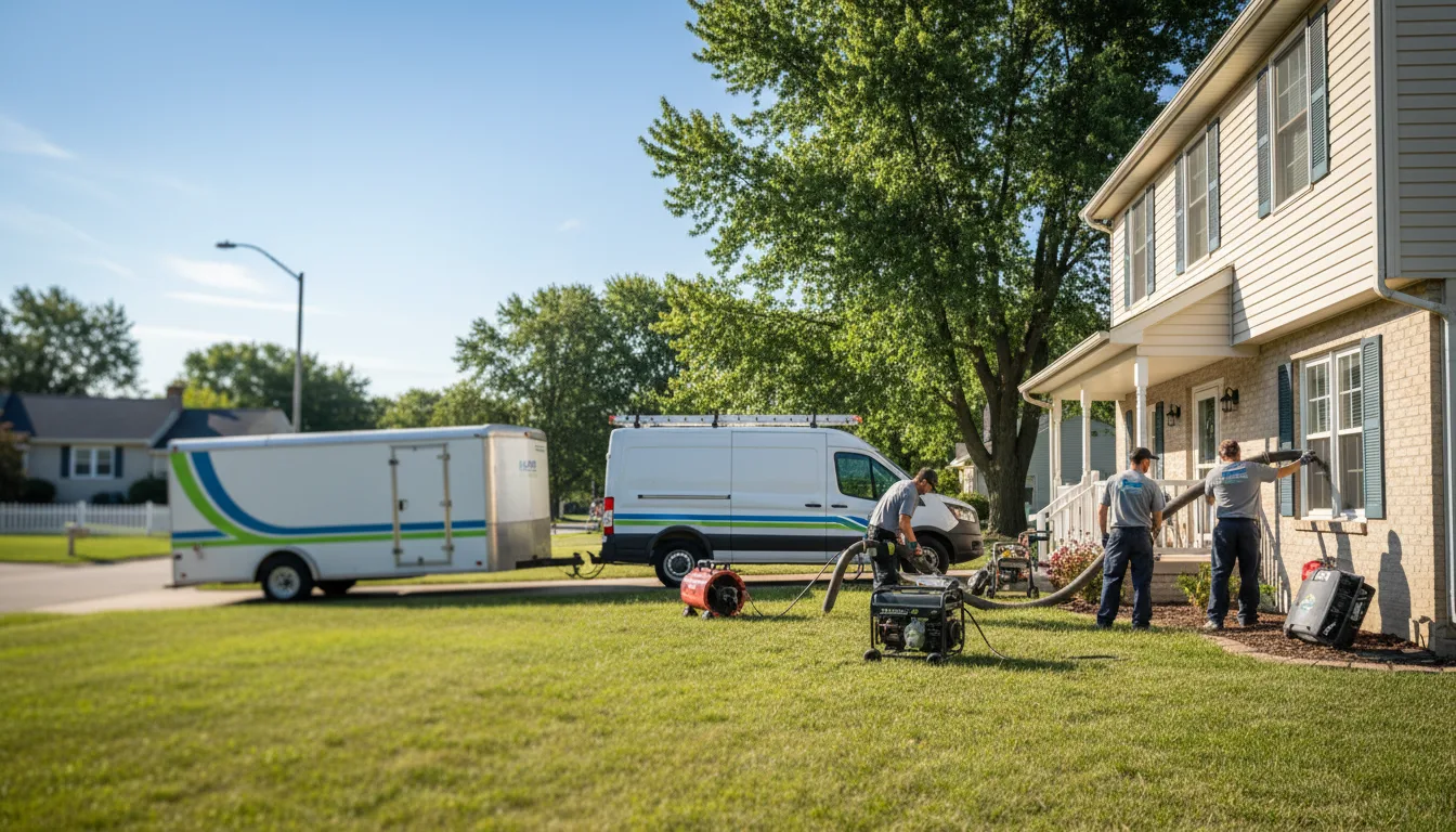 Flooded Basement Restoration And Cleanup With Repair in Illinois near me